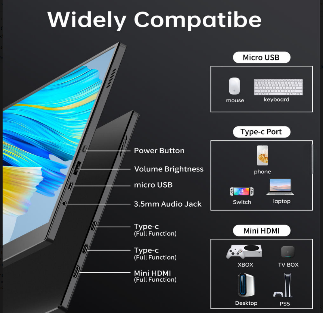 10.5" 1280p FHD Touch IPS Monitor