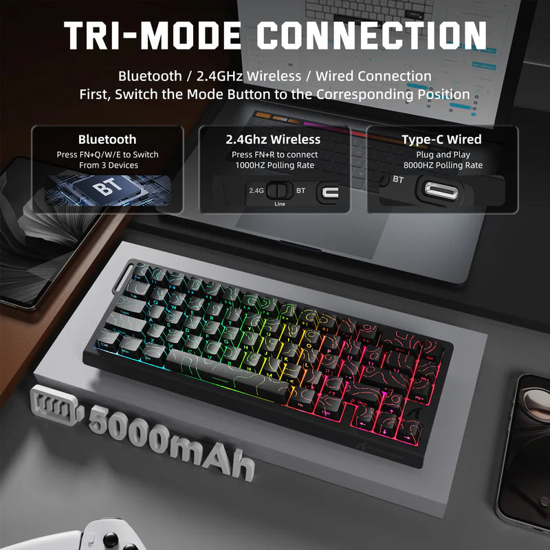 Attack Shark X68 PRO HE Wireless Magnetic Keyboard
