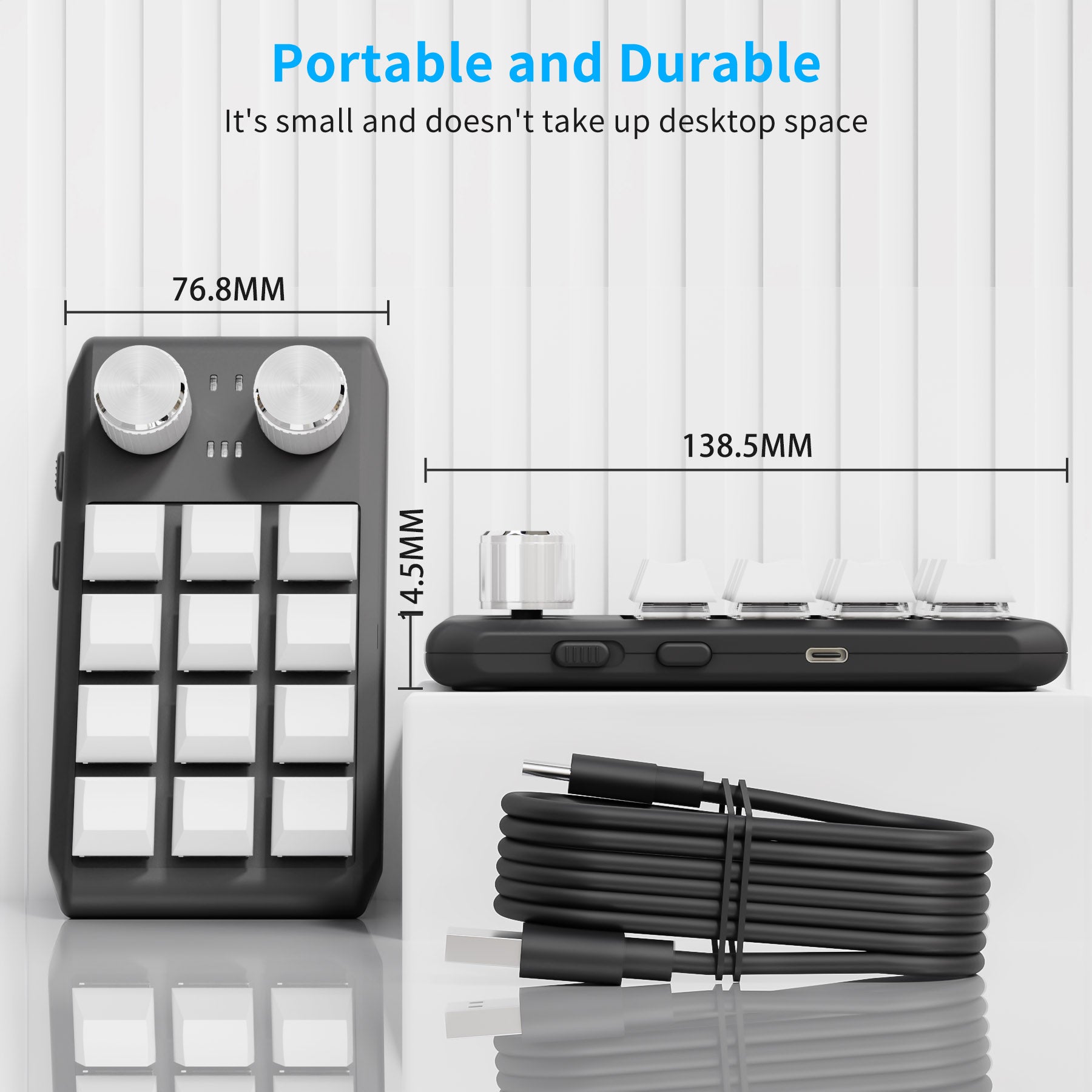 12 keys / 2 knobs Wireless Mechanical Macro Keypad