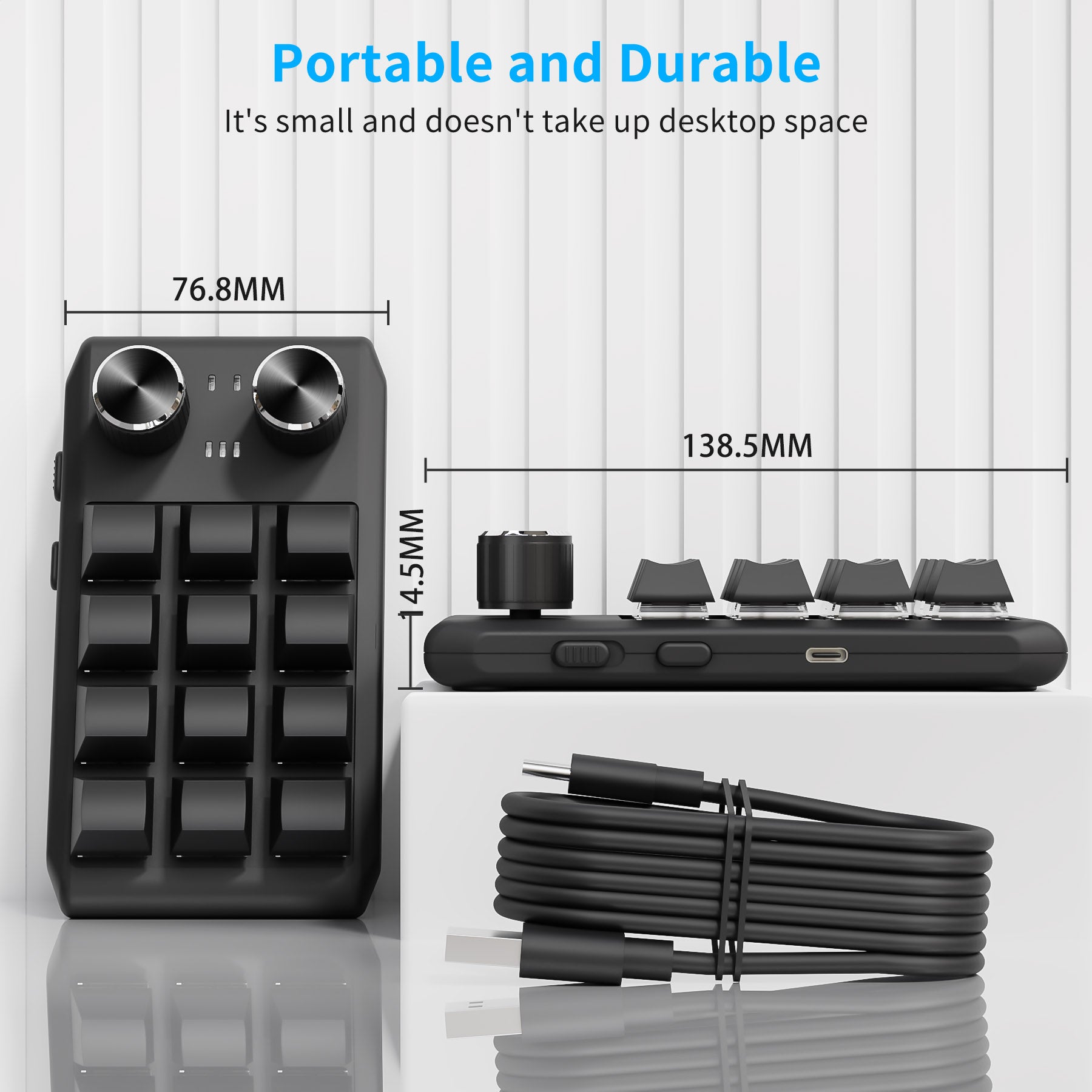 12 keys / 2 knobs Wireless Mechanical Macro Keypad