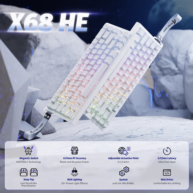 Attack Shark X68 HE Wired Magnetic Keyboard